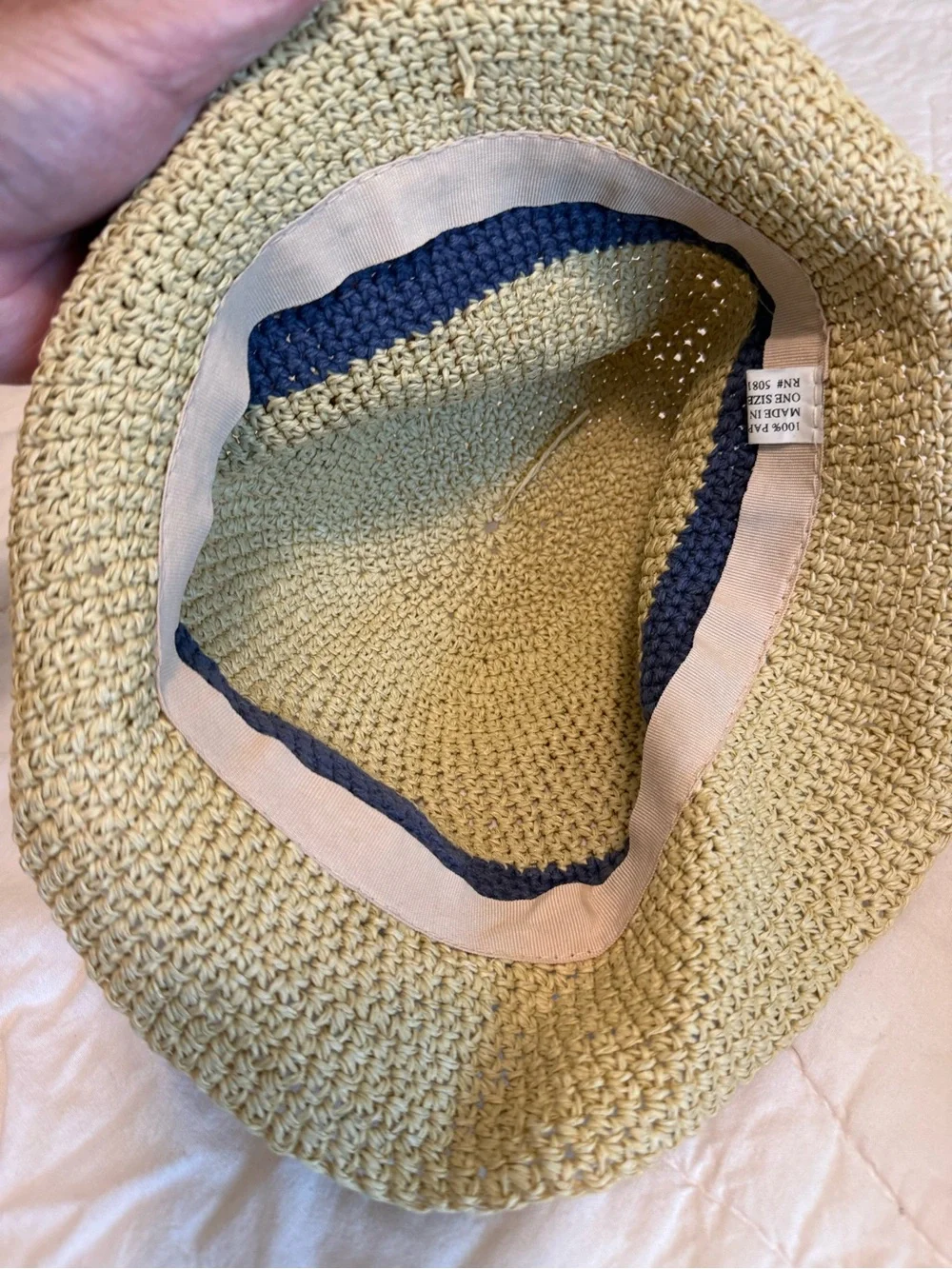Women’s Straw Sun Hat - Beige and Tan